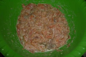 Tort cu somon roz (placinta somon roz) Tort cu somon roz