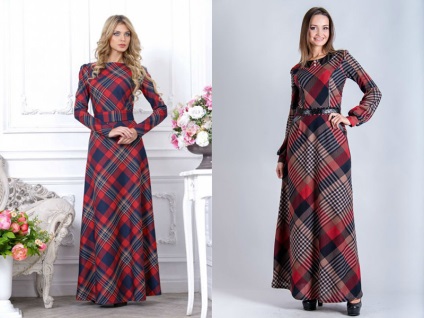 Rochie cele mai bune stiluri și modele de celule (țesut cu celule mici) Rochie într-o cușcă de stiluri și modele actuale