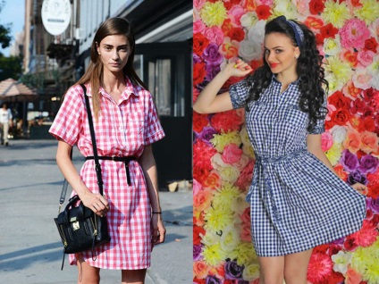 Rochie într-o cușcă expirat stiluri și modele (model) Rochie într-o cușcă de stiluri și modele actuale