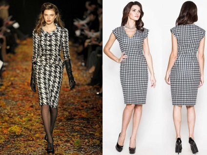 Rochie cele mai bune stiluri și modele de celule (țesut cu celule mici) Rochie într-o cușcă de stiluri și modele actuale