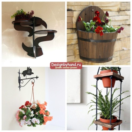 Suport pentru flori cu propriile sale mâini (jardiniere cu mâinile fotografia lui) Suport pentru flori cu propriile sale mâini