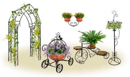 Stand pentru flori din mâinile lor de metal (mâinile lor din metal) Stand florile brațelor metalice