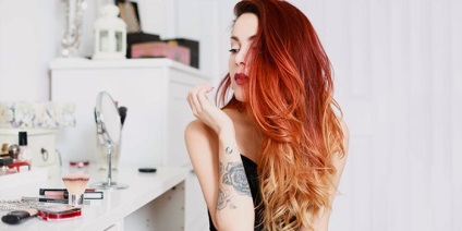 Stilul de colorare a părului tehnologie Ombre vopsirea părului și fotografie (colorat) Stilul de colorare a părului Ombre tehnologie de vopsire si coafuri fotografie