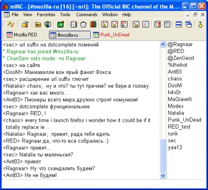 Ghid pentru IRC-clienti (programul poate fi prelungit) Ghid pentru IRC-clienti
