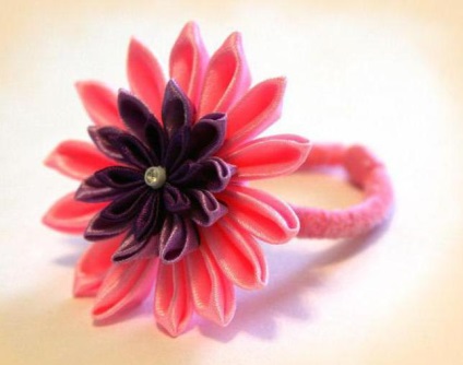 Cauciuc kanzashi păr mașini de țesut, idei și atelier (master-class) Cauciuc kanzashi păr mașini de țesut, idei și Masterclass