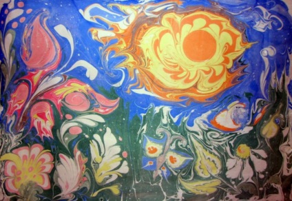 Desenul ebru (ebru) Desen Ebru