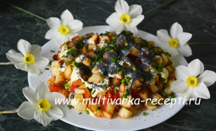Salata cu semințe de mac „pui cu pietre“ (salată cu semințe de mac și de pui) Salata cu semințe de mac „pui cu pietre“