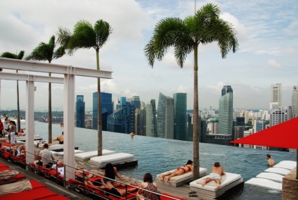 Cea mai mare piscina din lume pe acoperișul unui zgârie-nori port nisipurile de dafin Skypark, Singapore - Călătorii (Singapore) Cea mai mare piscina din lume pe acoperișul unui zgârie-nori port nisipurile de dafin Skypark, Singapore - Calatorii