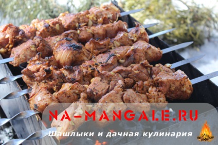 Frigarui de gât de porc - reteta marinata cu fotografie (marinata) Frigarui de ceafa de porc - reteta marinata cu o fotografie