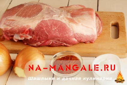 Frigarui de gât de porc - reteta marinata cu fotografie (marinata) Frigarui de ceafa de porc - reteta marinata cu o fotografie