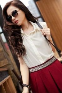 cămăși chiffon (tricouri) tricou sifon