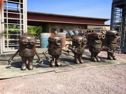 Sculpture din metal (foto), mâinile (sculptura) Sculpture din metal (foto), cu propriile lor mâini