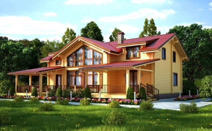Construcție de case din lemn si busteni (acasă dintr-un bustean si cherestea la cheie Krasnodar) Construcție de case din lemn si busteni