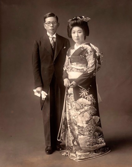 Imagini de nunta de mirese japoneze - fotografie Vintage secolului xx Start (nunta) Imagini de nunta de mirese japoneze - fotografie Vintage de începere secolului xx