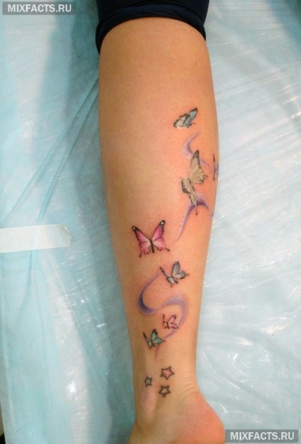 Tatuaj pe glezna pentru fete (foto) (fluture tatuaj) Tatuaj pe glezna pentru fete (foto)
