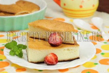 Branza de vaci caserolă în cuptor în rețetă grădină cu fotografie (caș) Branza de vaci caserolă în cuptor, în rețeta de grădină cu o fotografie