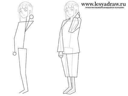 Lecția de desen Hugo Hinata (Naruto) Desen Lecții Hinata Hugo