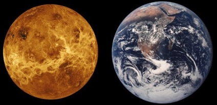 Venus și pământ (dioxid de carbon) Venus și Pământ