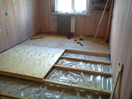 Nivelarea podea cu placaj modul de a face propriile lor mâini, fără întârziere, video, manuale (mâini) Nivelarea podea cu placaj modul de a face propriile lor mâini, fără întârziere, video management