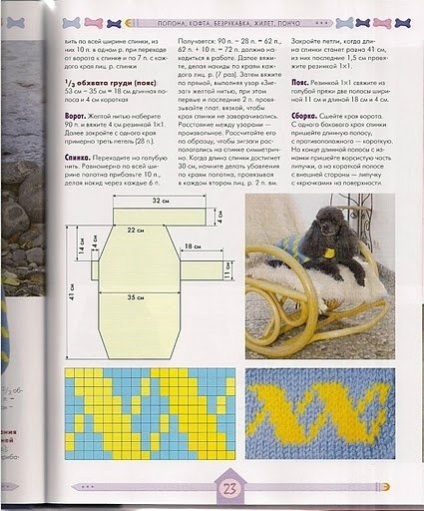 De tricotat pentru câini cu propriile lor mâini ( „Spit“ Schema de tricotat pături) De tricotat pentru câini cu propriile lor mâini