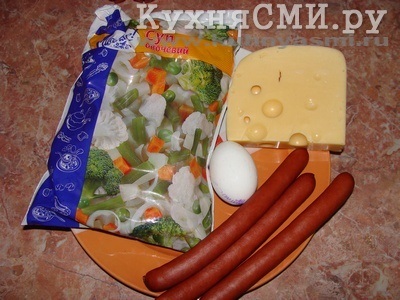 Legume congelate și brânză (vegetale) Legume congelate cu brânză