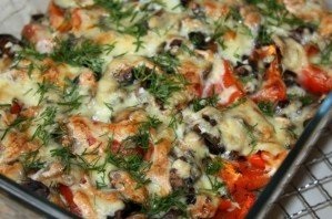 vinete coapte cu ciuperci (vinete) Vinete coapte cu ciuperci