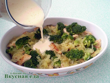 Baked broccoli și pui - pui cu legume - alimente delicioase (delicioase) Broccoli la cuptor si pui - pui cu legume - alimente delicioase
