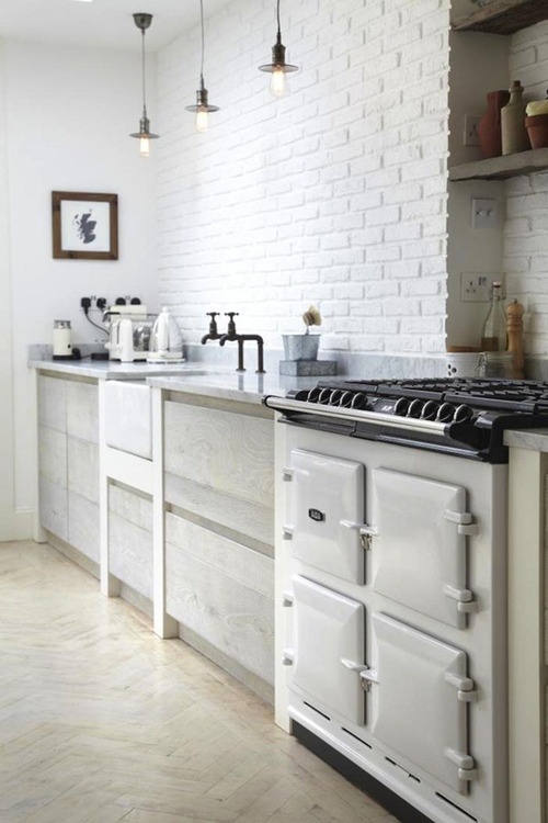 74 bucătărie elegantă, cu pereți din cărămidă, pro manual (bucatarie) 74 bucătărie elegantă, cu pereți din cărămidă, realizate manual pro