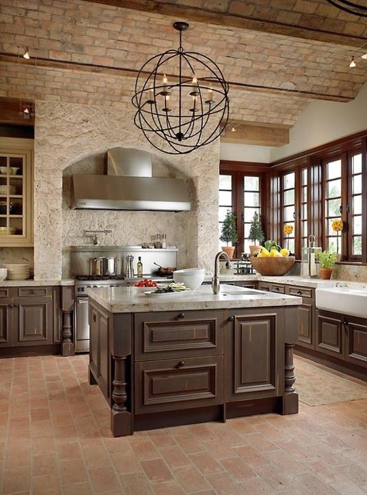 74 bucătărie elegantă, cu pereți de cărămidă, realizate manual pro (mobilier și interior) 74 bucătărie elegantă, cu pereți din cărămidă, realizate manual pro