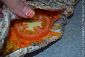 crap umplut cu legume în cuptor (crap) Crap umplut cu legume la cuptor