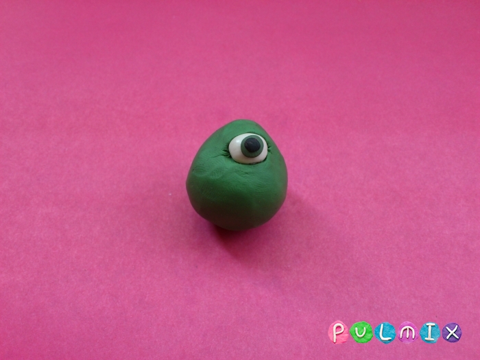 După cum Mike Wazowski sculpta din plastilină în etape (Print Datorită excelent) Ca Jersey orb etape vazovskaya plastilină