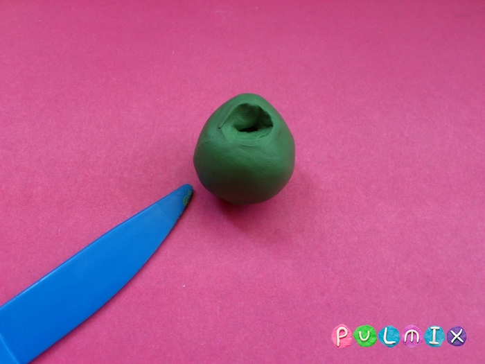 După cum Mike Wazowski sculpta din plastilină în etape (de imprimare Datorită o mare lecție) Ca Jersey orb etape vazovskaya plastilină