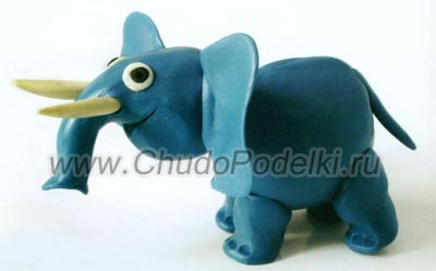 Ca etape plastilină elefant orb