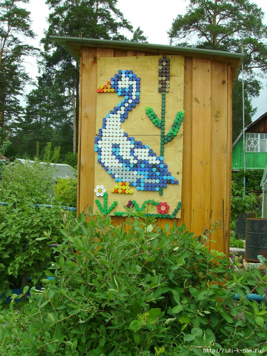 Mozaic de capace din plastic (închizători) Mozaică din capace din plastic