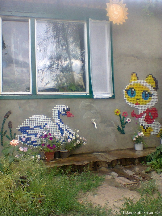 Mozaică din capace de plastic (blog) Mozaică din capace din plastic