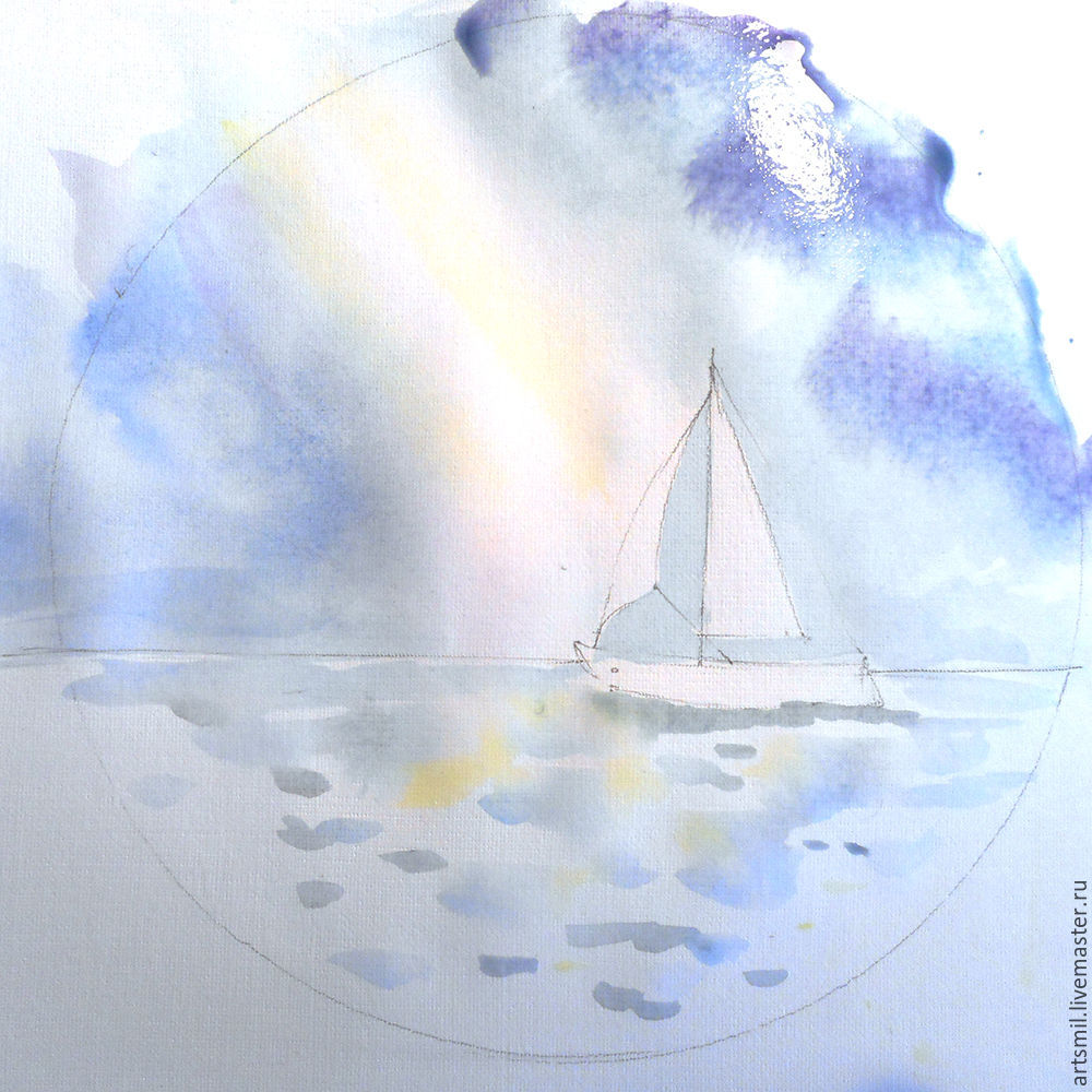 Egal Seascape acuarelă - Masters Fair - manual, manual (Paletă) Egal Seascape acuarelă - Fair Masters - manual, lucrate manual
