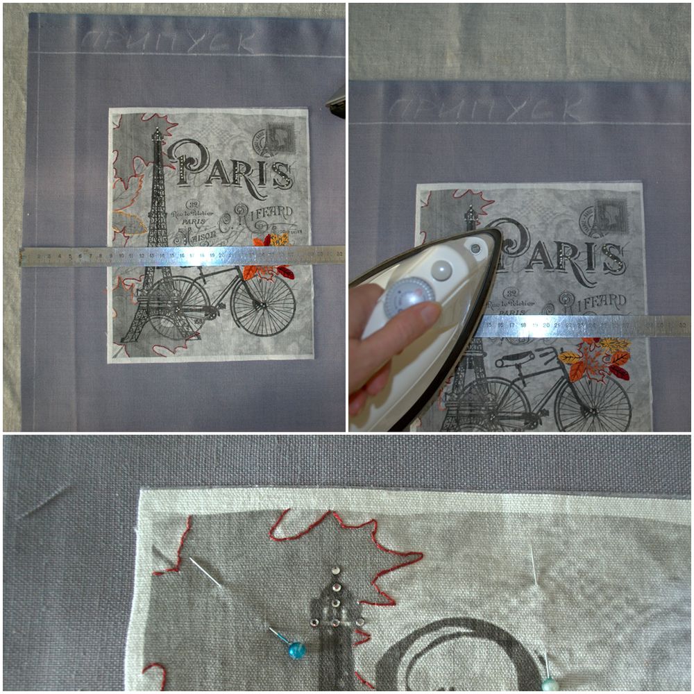 Coase-string sac cu un sac de imprimare textil „Toamna la Paris“ - târg de meșteșugari - manual (manual sac) Coase-string sac cu un sac de imprimare textil „Toamna la Paris“ - târg de meșteșugari - realizate manual,