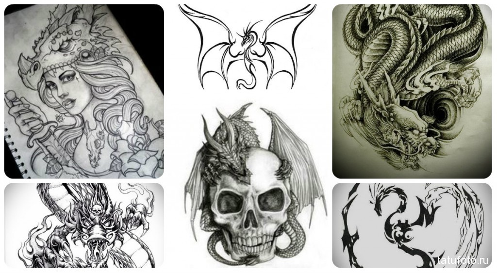 desene sau modele tatuaj dragon și imagini de dragoni