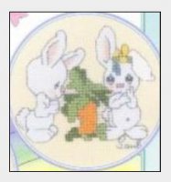 Hares și iepuri, scheme de broderie gratuit Cross (schema de broderie liberă Cross) Iepurii și iepuri, schema de cruciulițe liberă