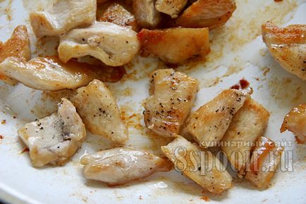 Engleză - salata cu pui și ciuperci (ciuperci salata de pui) Engleză - salata cu pui și ciuperci