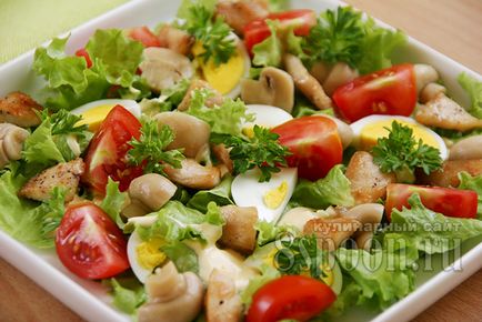 Engleză - salata cu pui și ciuperci (pui) Engleză - salata cu pui și ciuperci