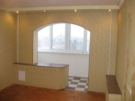 Arch pe balcon - idei ilustrate cu mâinile lor (Arcul de pe balcon) Arch pe balcon - idei ilustrate cu propriile lor mâini