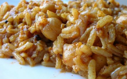 Azerbaijani pilaf 4 counter (vystelit kazmagom ulei) reteta pilaf Azerbaijan 4