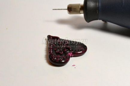 Breloc din polimer argilă (lut polimer Heart) Breloc realizat din lut polimer