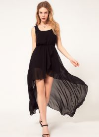 Black rochie de vara (vara) Rochie de vara negru