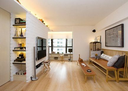 design interior Studio cu o nișă cu un pat (studio) design interior Studio cu o nișă cu un pat