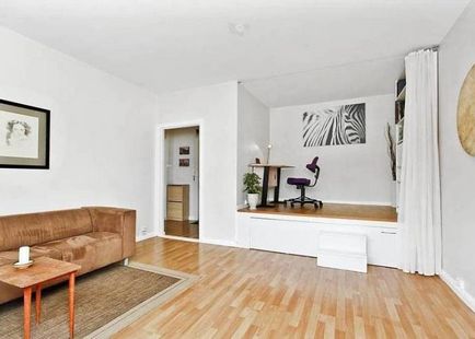 design interior Studio cu o nișă cu un pat (apartament) design interior Studio cu o nișă cu un pat