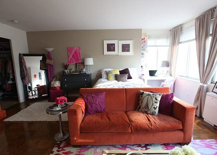 design interior Studio cu o nișă cu un pat (apartament) design interior Studio cu o nișă cu un pat