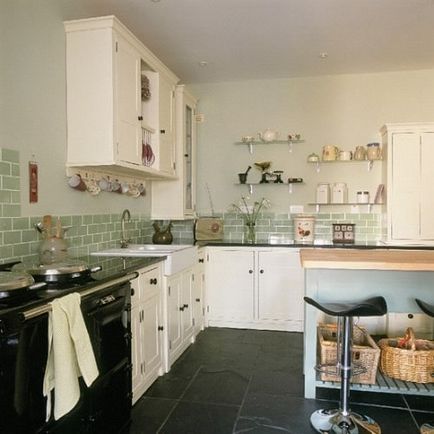Design de bucătărie în stil retro - exemple de fotografii de interior (design de bucătărie în stil retro fotografie) Design de bucătărie în stil retro - exemple de fotografii de interior