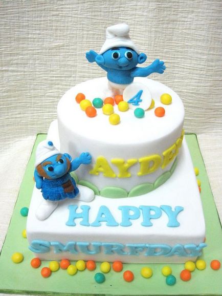 Figurile mastic (Smurfs) Cifrele din mastic